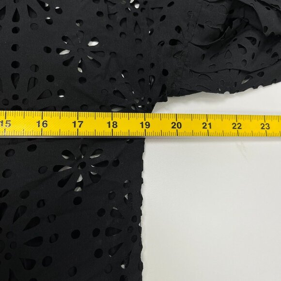 $428 NWOT See by Chloé Eyelet Top Lasercut Perforated Blouse Size 36 Black - Picture 12 of 14